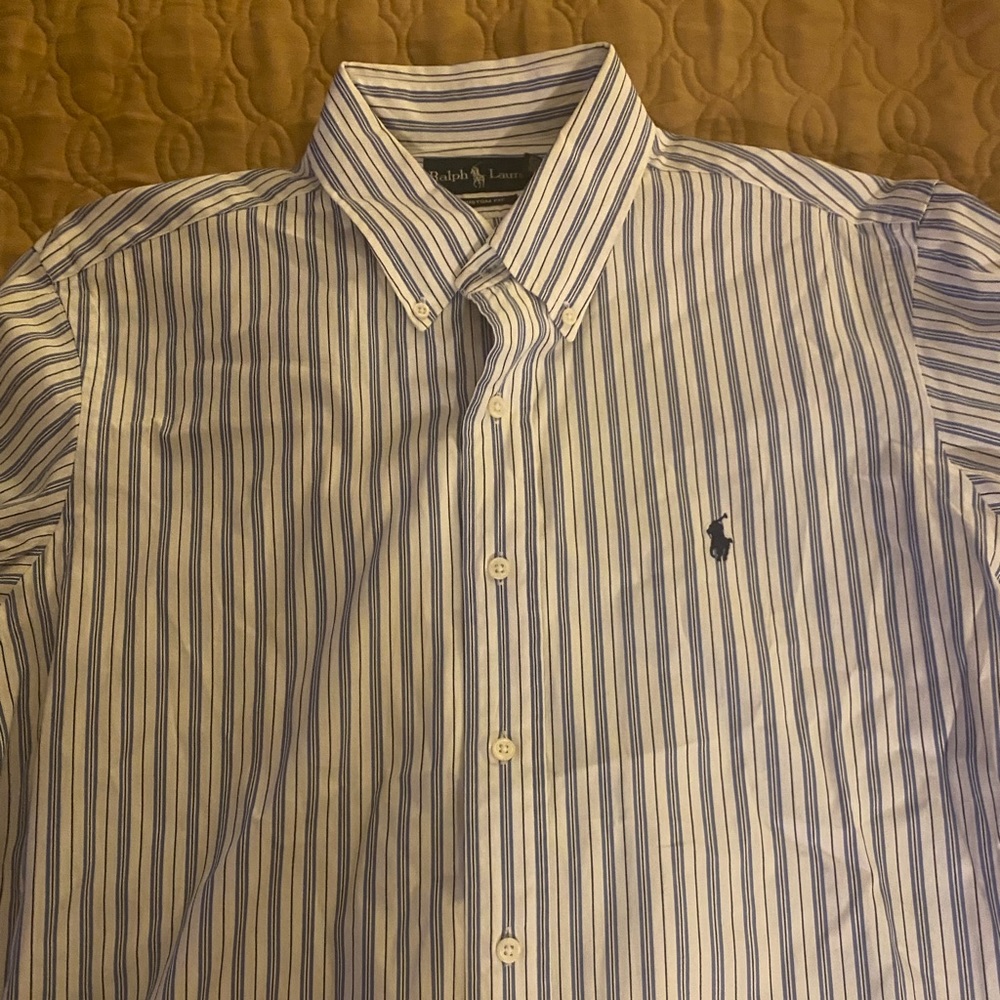 Mens button down Polo Ralph Lauren size Large ***Custom Fit”